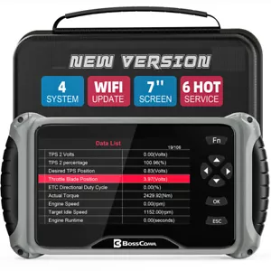 BOSSCOMM OBD2 Scanner Tool Car Diagnostic Scan Tool ABS Engine Transmission SRS - Picture 1 of 15