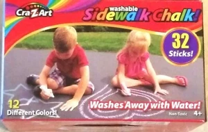 Sidewalk Chalk Cra-Z-Art 32 Count Washable⚡️- Buy Bulk & Save! - FAST-NEW - Picture 1 of 4