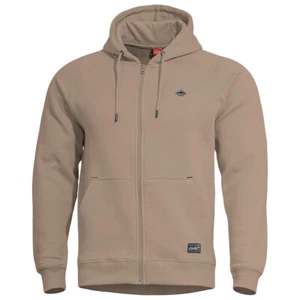 Pentagon Phaeton Zipped Hoodie Mens Outdoor Gym Fleece Hiking Airsoft Tan Brown - Picture 1 of 8