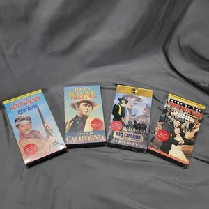 John Wayne VHS Movies SEALED Lot Kentuckian, Rio Grande, Red Witch , California - Picture 1 of 4