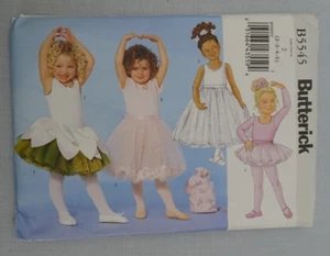 BUTTERICK Sewing Pattern B5545 KIDS Size 2 3 4 5 Dance Leotard Skirt Bag NOS - Picture 1 of 2