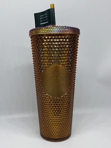 Limited Edition 50 Years Starbucks Iridescent Copper Gold Studded 24 oz Tumbler - Picture 1 of 10