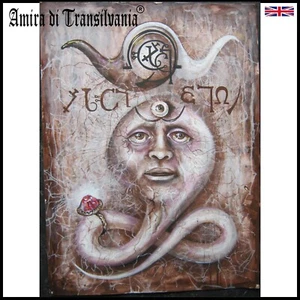 painting contemporary art monster lemegeton agaliarept demons seal sigil occult - Picture 1 of 24