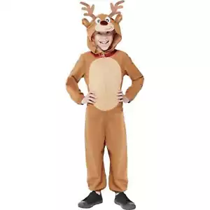 Child Reindeer Jumpsuit Costume Christmas Xmas Party Concert Accessory Medium - Picture 1 of 2