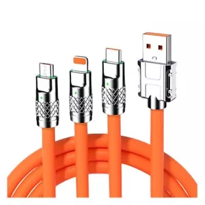 USB Cable To Type C 3 in 1 Fast Charging Cable 4FT Multi Charger For All Devices - Picture 1 of 9