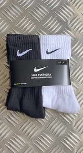 Nike Everyday White Cushioned Cotton Socks Small Junior Children Woman Kids 2-5 - Picture 1 of 6