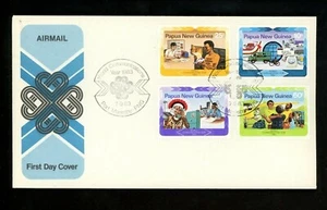 Postal History Papua New Guinea FDC #584-587 World Communications Year 1983 - Picture 1 of 4