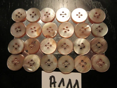 24 Perlmutt Knöpfe toller Schimmer ca.15 mm Nähen Basteln siehe Bild A111 - Bild 1 von 3