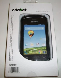 CRICKET CONFIDENCE CELL PHONE COVER FITS ZTE PRELUDE 2 BLACK KICKSTAND SHEILD - Picture 1 of 2