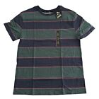 T-shirt à manches courtes à rayures vert marine Art Cass neuf avec étiquettes pour garçons taille M (8/10)
