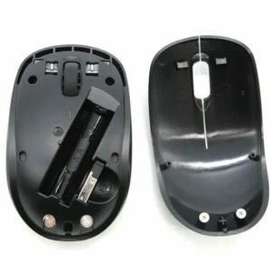 Genuine Wireless Optical Mouse With Receiver For TOSHIBA MORFFLUOA - Black - Picture 1 of 3