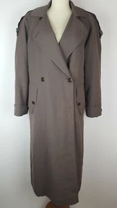 Gabardina LONDON FOG Towne Chaqueta Forrada Larga Para Hombre L 42 Cinturón Lana Pura Oliva - Imagen 1 de 12