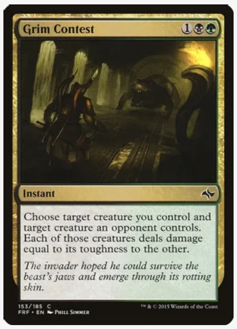 Magic the Gathering Grim Contest (x4) PLAYSET MtG Fate Reforged NM/LP - Image 1 of 1