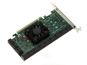 PCIe 3.0 16X Controller Card With 24 SATA 6G Ports. ASM1812 And ASM1064 Chipset. - Picture 1 of 3