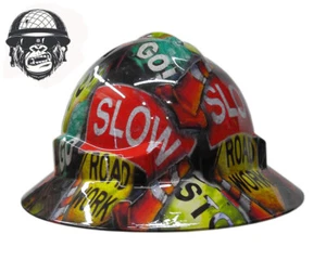 Custom Hydrographic Safety Hard Hat ROADWORKS PRO CHOICE WIDE BRIM - Bild 1 von 4