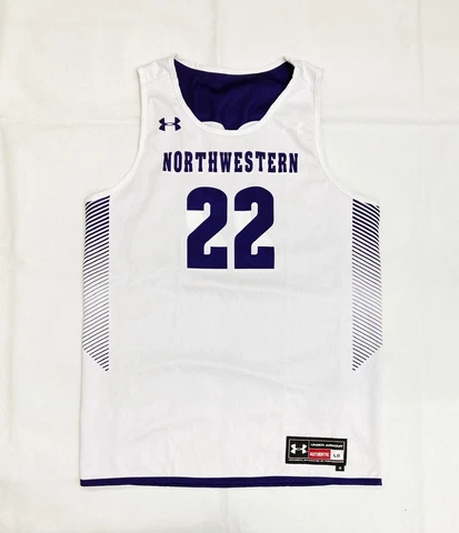 Under Armour Northwestern Reversible Basketball Jersey #22 Men's L White Purple Cover