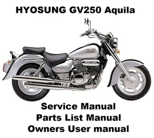 HYOSUNG GV250 AQUILA 250 Owners Workshop Service Repair Parts Manual PDF files - Picture 1 of 1