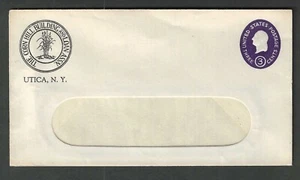 U.S. - Scott's #U534 window envelope imprinted Corn Hill Building, Utica, NY - Picture 1 of 1