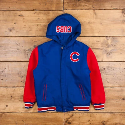 JH Design Windbreaker Jacket S Reversible MLB Chicago Cubs Blue Womens Snap - Image 1 of 4