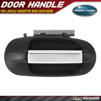 Maçaneta externa cromada preta para passageiro dianteiro para Lincoln Navigator 03-06 - Imagem 1 de 4