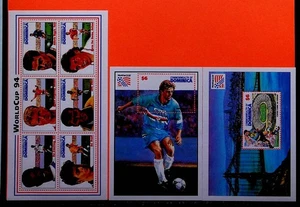DOMINICA Sc 1890-92 NH MINISHEET+2S/S OF 1994 - SOCCER CUP - (ZN25) - Picture 1 of 1