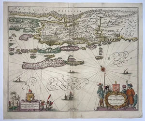 DALMATIEN ADRIAKTIK um 1650 JAN JANSSON GROSSE ANTIKE KARTE 17. JAHRHUNDERT - Bild 1 von 10
