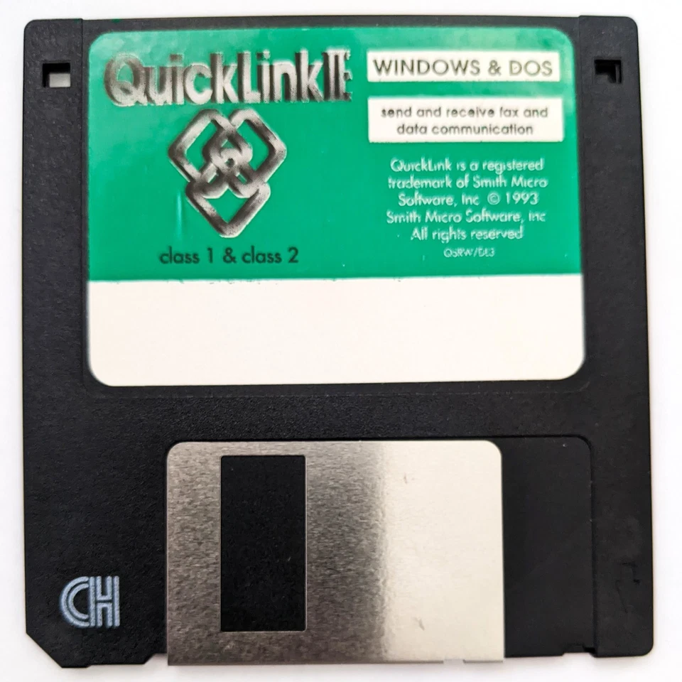 QuickLink II: Windows & DOS 3.5" Floppy Disk, Class 1 and Class 2 - Image 1 of 1
