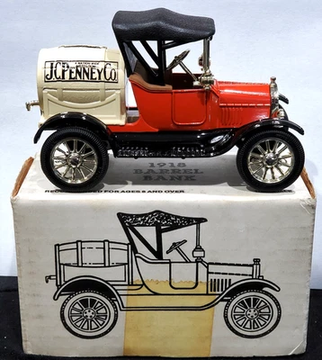 Ertl 18 1918 Ford Barrel Bank J.C. Penney Co. Company Catalog Diecast Metal Car - Image 1 of 3