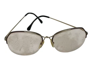 Vintage Bella Italia Eyeglasses 52-16-130 Metal Half Rim Gold Eyewear Frames - Picture 1 of 17