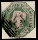 GB QV SG56, SCARCE 1s deep green, USED. Cat £900.
