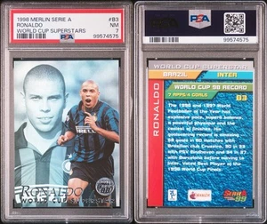 RONALDO 1998 MERLIN SERIE A 99 WORLD CUP SUPERSTARS #B3 PSA 7 - Picture 1 of 1