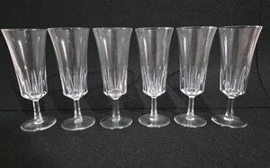 Vintage Set di 6 Bicchieri da Champagne con Base Sfaccettata - Picture 1 of 4