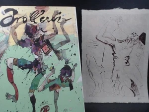 Drollerei. Drolligkeit (Wahrig, Deutsches Wörterbuch)... Mit Original Radierung. - Bild 1 von 4