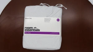 Twin/Twin XL Microfiber Sheet Set Sleek Silver - Room Essentials - Brand New - Picture 1 of 3