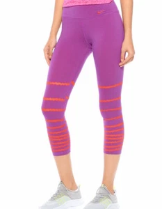 SZ SMALL Nike Women Pants LEGEND Tight Fit BURNOUT Printed Capris 725095-556 $70 - Picture 1 of 8