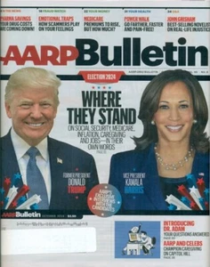 AARP BULLETIN-TRUMP+HARRIS-WHERE THEY STAND+MEDICARE+JOSH GRISHAM+POWER WALK - Picture 1 of 1
