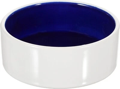 TRIXIE Keramik Napf für Hunde 2,3L / ø 22 cm, creme/blau  (2452) - Bild 1 von 4