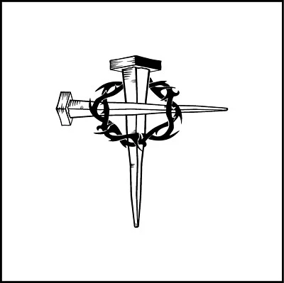Cross And Nails Jesus Christ Vinyl Decal - Image 1 of 4