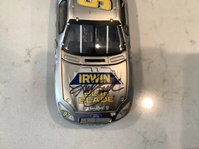 KURT BUSCH 2005 AUTOGRAPHED DODGE CHARGER IRWIN BLUE BLADE NICKEL DIECAST & CARD - Image 1 of 4