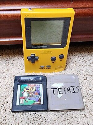 Nintendo GameBoy Pocket Yellow- Handheld MGB-001 - Tetris Tested & Working