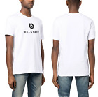 Belstaff Signature T-Shirt Retro Coton Phoenix Logo Régulier Chemise Blanc M