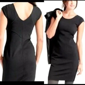 Athleta IIusion black jersey bodycon sheath mini dress M - Picture 1 of 7