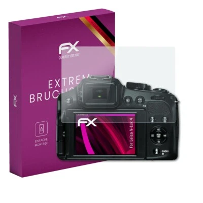 atFoliX Glasfolie für Leica V-Lux 4 Displayfolie 9H Schutzpanzer