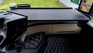 Stół do ciężarówki Mercedes Actros MP5 stół do przechowywania ciągły + mata antypoślizgowa czarny - Zdjęcie 1 z 2