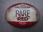 Caledonian Rare Red Plastic Oval Fish Eye T Bar Pump Badge (Lot D) L3P
