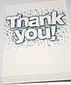 Thank You Card. BonBon Confetti Range by Card Ovation. Blank Inside. - Picture 1 of 3