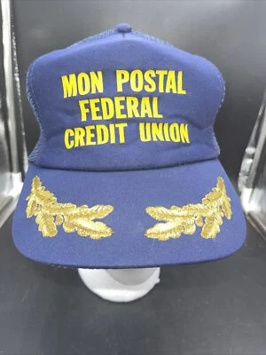 DE COLECCIÓN Mon Postal Federal Credit Union SOMBRERO SNAPBACK CON HOJA DORADA Protector de Desgaste Foto 1 de 4