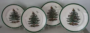 SPODE CHRISTMAS TREE - Set of 4 Dessert Salad Plates 7 3/4" - Picture 1 of 6