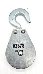 02578 Block Division 2 1/2" Single Sheave Swivel Hook Pulley Wire Rope 550lb cap - Picture 1 of 8