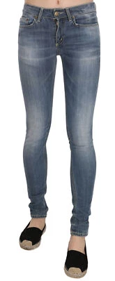DONDUP Jeans Blue Washed Low Waist Cotton Skinny Denim Pants s. W25 RRP $350 - Image 1 of 4